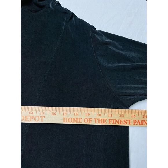 Additions by Chicos Slinky Open Cardigan Sz 3 Black Long Sleeve Stretch Womens - Picture 5 of 7